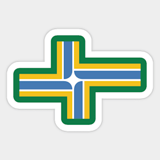 Portland Oregon City Flag Sticker